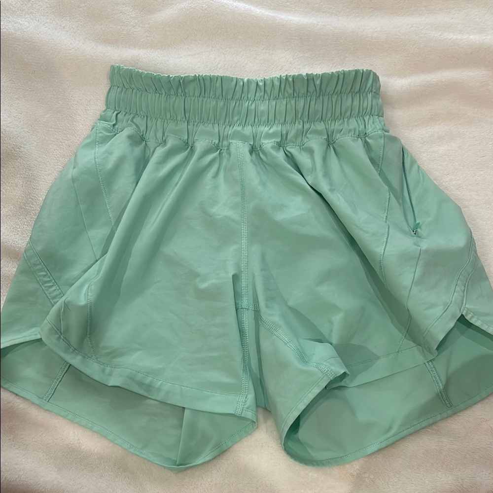 Mint Green Women's Lululemon Shorts, size 2, 4 inch high rise
